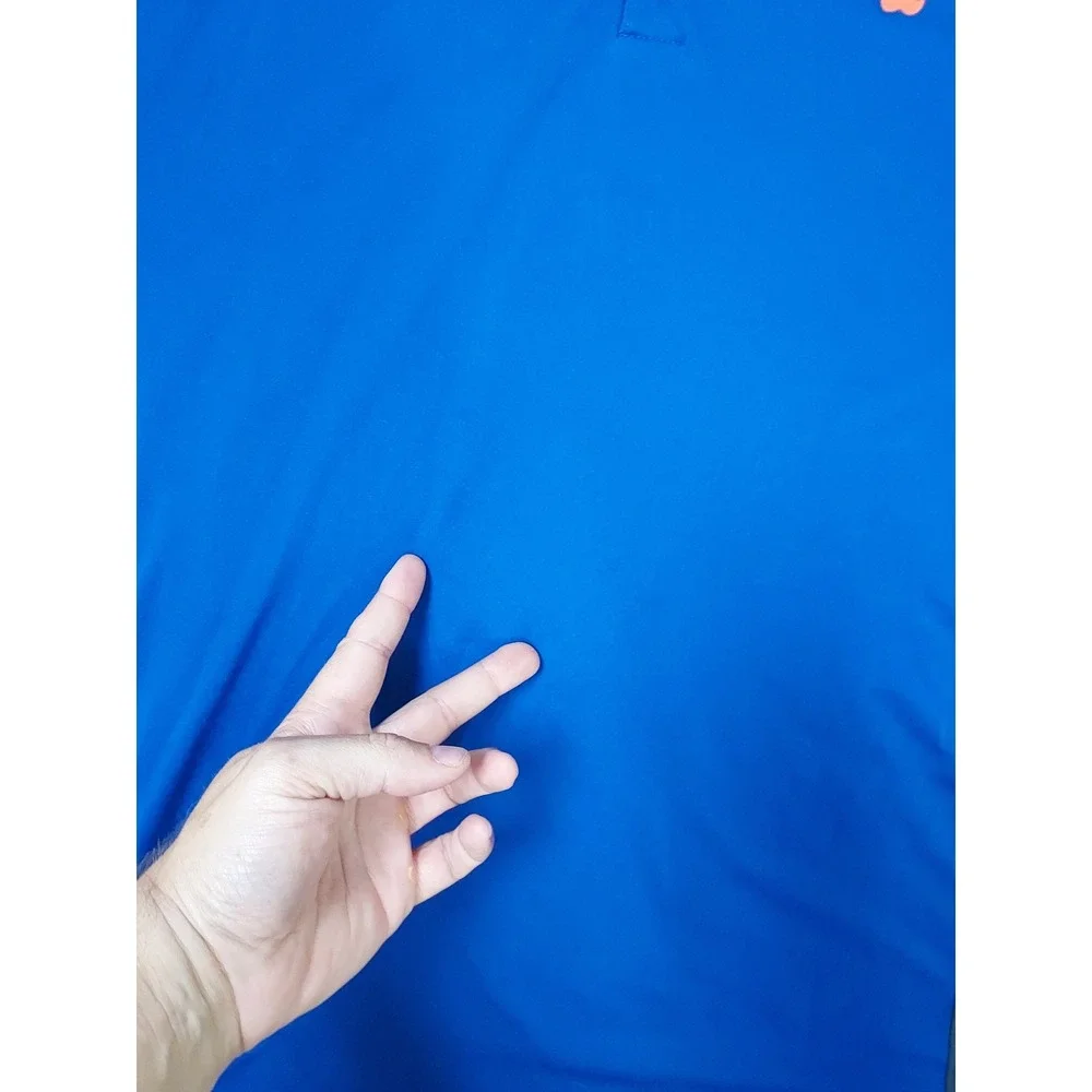 New York Mets Polo Shirt Mens Large Nike MLB Dri Fit Blue Performance Jersey L
